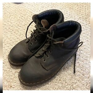 Vintage Made In England Dr. Martens Dark Brown Combat Boots